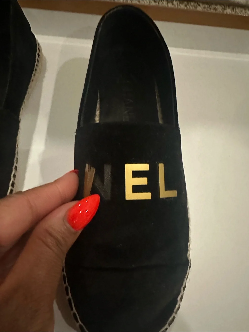 CHANEL espadrilles black